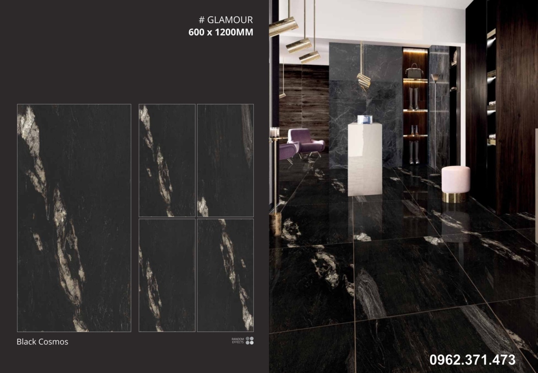 Dán tường gạch 60x120 vân hổ phách